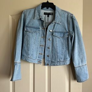NWT Veronica Beard, denim pouf sleeve jacket, size M